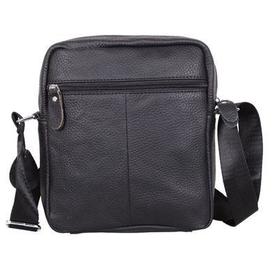 Черная кожаная сумка Borsa Leather 10m223-black