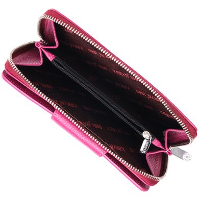 Яркий вместительный вертикальный женский кошелек из натуральной кожи KARYA 21160 Фиолетовый