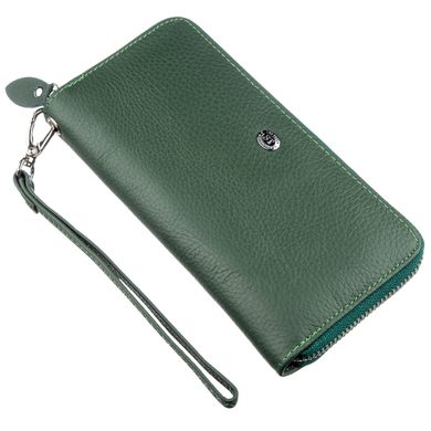 Жіночий клатч-гаманець на блискавки ST Leather 18936 Зелений
