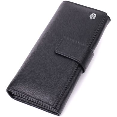Надійний жіночий гаманець з натуральної шкіри ST Leather 22548 Чорний