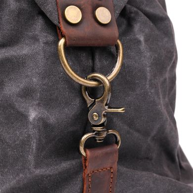 Стильная дорожная сумка с карманом Vintage 20114 Серая