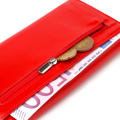 Жіночий яскравий гаманець з натуральної гладкої шкіри CANPELLINI 21626 Червоний