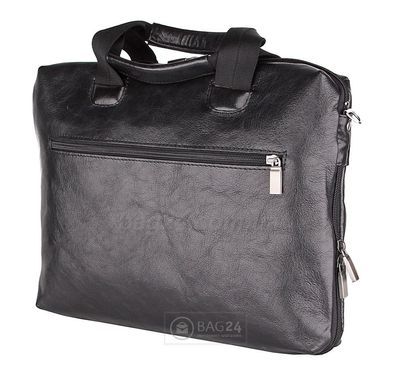 Современная мужская сумка из натуральной кожи 12449, Черный