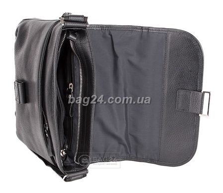 Качественая сумка из натуральной кожи VIP COLLECTION Украина 1417A flat, Черный