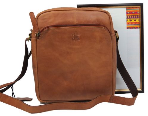 Кожаная мужская сумка планшетка Always Wild ZF1510 рыжий