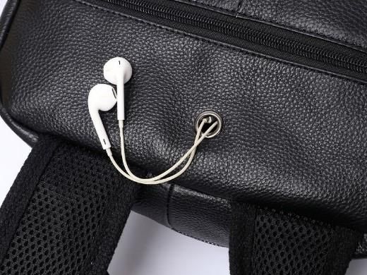 Рюкзак мужской кожаный черный Tiding Bag A25F-11685A Черный