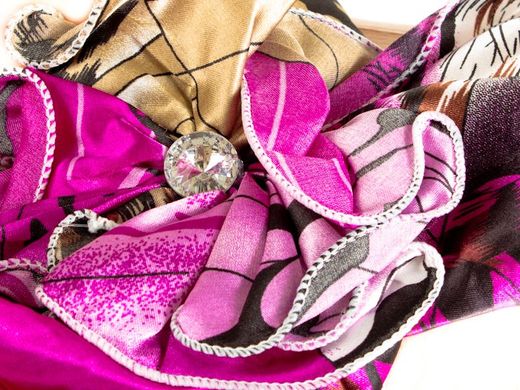 Яскравий жіночий шарф-прикраса ETERNO ES3052, Рожевий