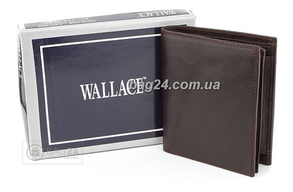 Надійний шкіряний чоловічий гаманець WALLACE, Коричневий