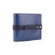 Удобный маленький бумажник на кобурном винте с натуральной кожи голубого цвета