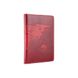 Красива червона дизайнерська обкладинка на паспорт з натуральної шкіри з художнім тисненням