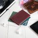 Шкіряна обкладинка-органайзер для ID паспорта та інших документів фіолетового кольору