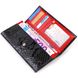 Елегантний лакований гаманець для жінок із натуральної фактурної шкіри з тисненням під рептилію CANPELLINI 21826 Чорний
