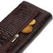 Модний гаманець для жінок з натуральної фактурної шкіри з тисненням під крокодила CANPELLINI 21726 Коричневий