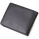 Практичний компактний гаманець із вкладишем для посвідчення для чоловіків з натуральної гладкої шкіри CANPELLINI 21876 Чорний