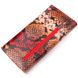 Стильний жіночий гаманець із натуральної фактурної шкіри під змію KARYA 21010 Червоний