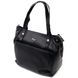 Вместительная женская сумка с ручками KARYA 20860 кожаная Черный