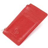 Яркий кожаный картхолдер GRANDE PELLE 11497 Красный фото