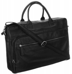 Мужская кожаная сумка, портфель для ноутбука Always Wild LAP513NDM черная