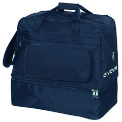 Вместительная дорожная спортивная сумка 80L Givova Borsa Revolution Big темно-синяя