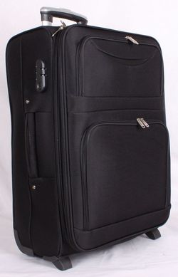 Сверхпрочный чемодан из текстильного материал Accessory Collection 13775, Черный