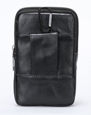 Компактная сумка на пояс из натуральной кожи Vintage 20360 Черный
