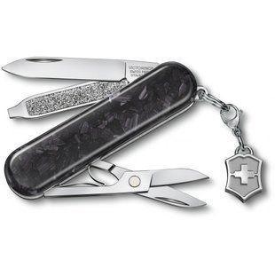Складной нож Victorinox CLASSIC SD Brilliant Carbon 58 мм Черный 0.6221.90