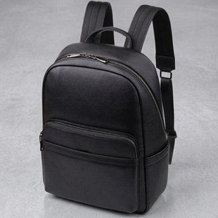 Місткий рюкзак для чоловіків з натуральної шкіри Vintage 23045 Чорний