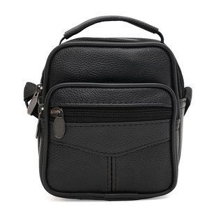 Мужская кожаная сумка Borsa Leather K16681-1bl-black