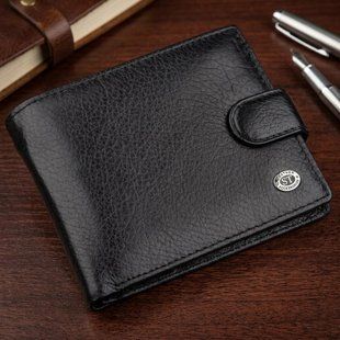 Мужской универсальный кошелек ST Leather 18836 Черный
