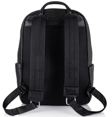 Чоловічий шкіряний рюкзак для ноутбука чорний Tiding Bag B3-154A Чорний