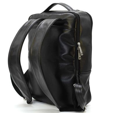 Шкіряний чоловічий рюкзак TARWA GA-7287-3md на два відділи Чорний