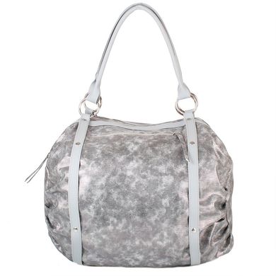 Женская повседневно-дорожная сумка из качественного кожезаменителя LASKARA (ЛАСКАРА) LK-10251-silver-snake Серый