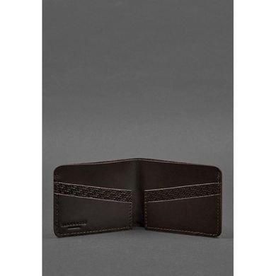 Мужское кожаное портмоне 4.1 (4 кармана) коричневое Карбон Blanknote BN-PM-4-1-choko-karbon