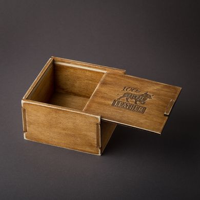 Подарочная деревянная упаковка 18257 коричневая