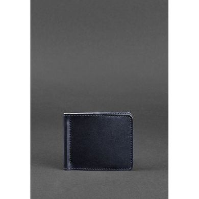 Мужское кожаное портмоне синее Краст 1.0 зажим для денег Blanknote BN-PM-1-navy-blue