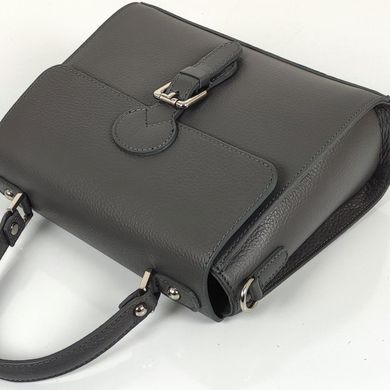 Женская средняя серая кожаная сумка с ручкой Grays F-FL-BB-4471G Серый