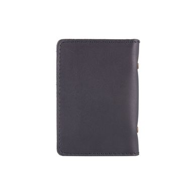 Шкіряна обкладинка-органайзер для ID паспорта та інших документів чорного кольору
