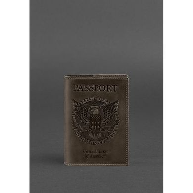 Обкладинка для паспорта з американським гербом, Горіх - коричнева Blanknote BN-OP-USA-o