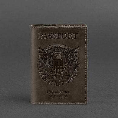 Обложка для паспорта с американским гербом, Орех - коричневая Blanknote BN-OP-USA-o