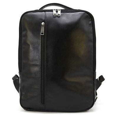 Кожаный мужской рюкзак TARWA GA-7287-3md на два отдела Черный