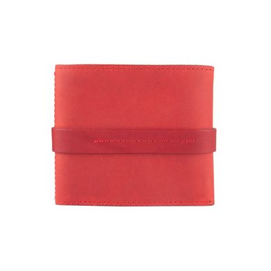 Удобный маленький бумажник на кобурном винте с натуральной кожи красного цвета