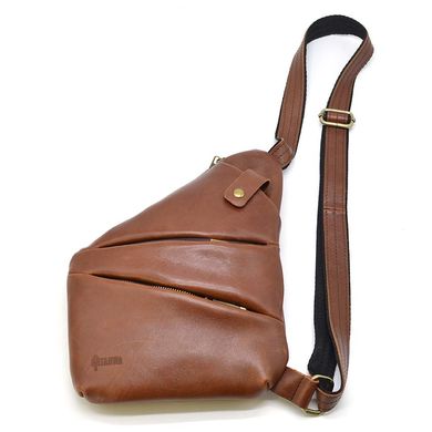 Мужская сумка-слинг через плечо TARWA GB-6402-3md Наппа коньяк Рыжий