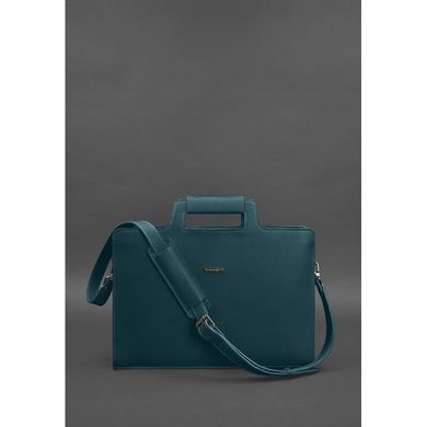 Женская кожаная сумка для ноутбука и документов зеленая Blanknote BN-BAG-36-malachite