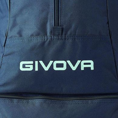 Вместительная дорожная спортивная сумка 80L Givova Borsa Revolution Big темно-синяя