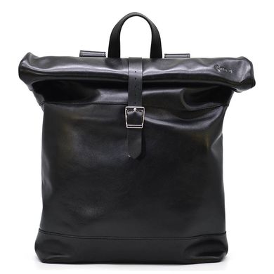 Ролл-ап кожаный рюкзак TARWA GA-3463-4lx Черный