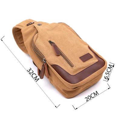 Функциональная мужская сумка через плечо Vintage 20385 Песочный