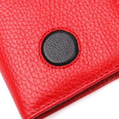 Яскравий жіночий гаманець з натуральної шкіри KARYA 21011 Червоний