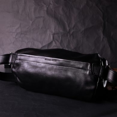 Оригинальная сумка через плече из натуральной кожи GRANDE PELLE 11649 Черная