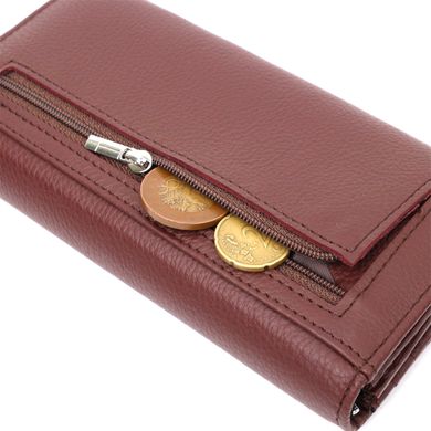 Практичний та жіночний гаманець із натуральної шкіри ST Leather 19428 Бордовий