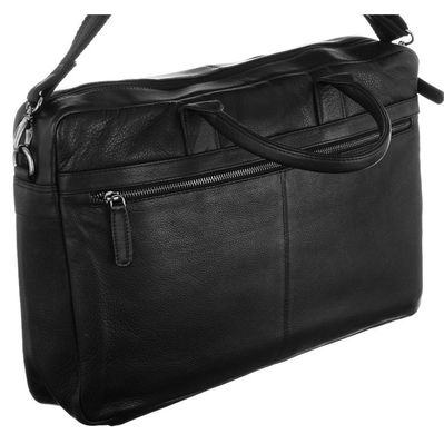 Мужская кожаная сумка, портфель для ноутбука Always Wild LAP513NDM черная